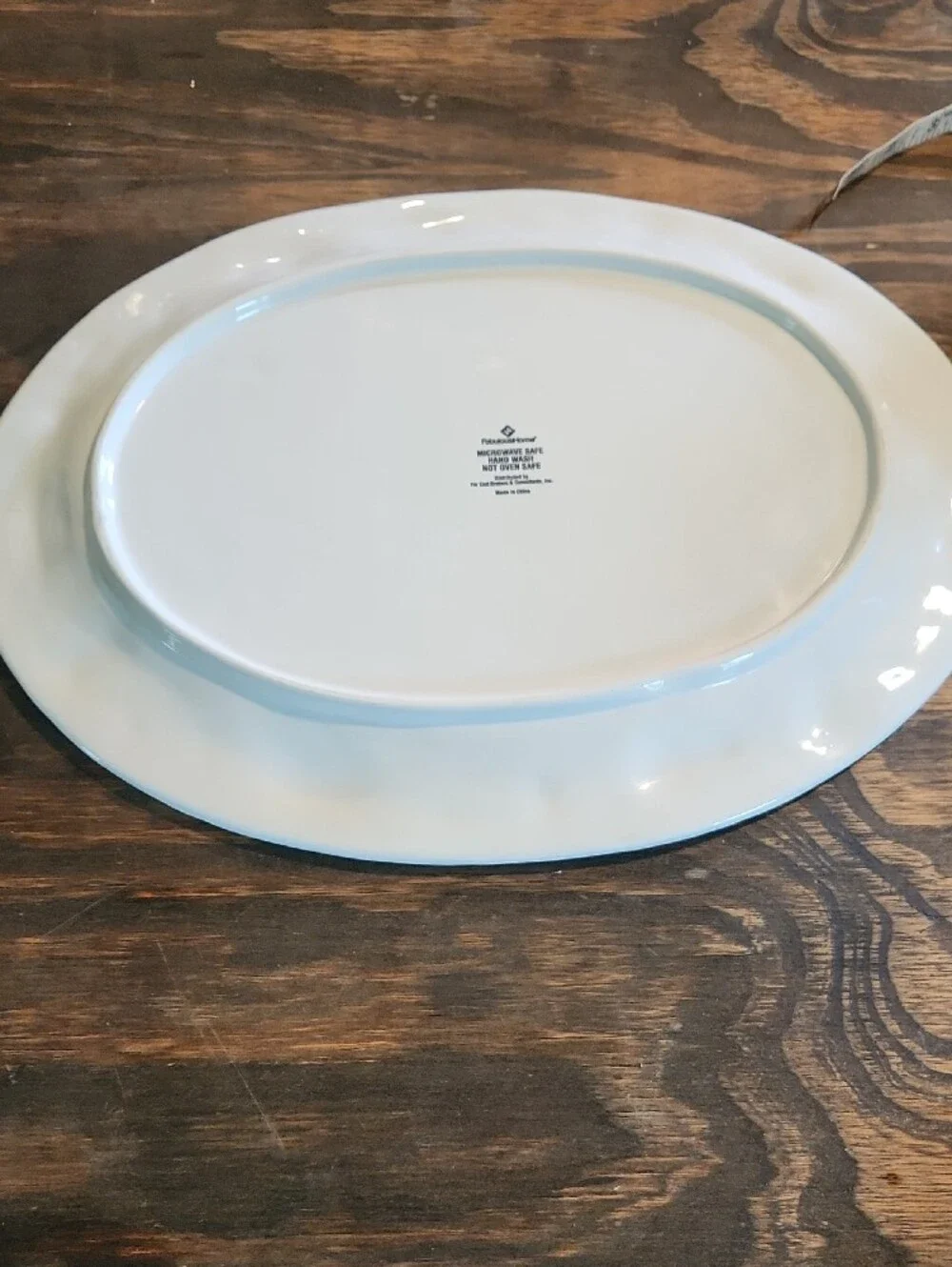 White Fruit Embossed Serving Platter